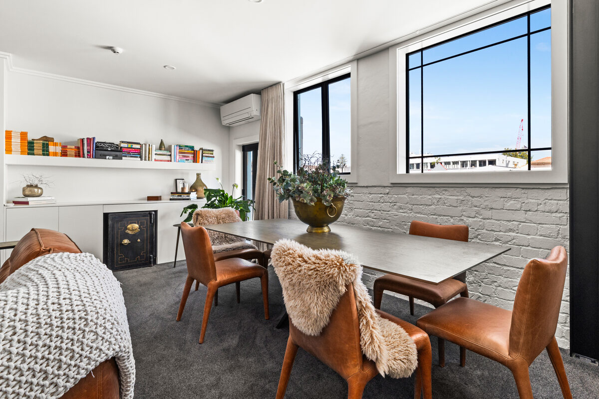 Dining area in executive apartment Napier